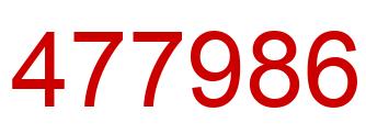 Número 477986 imagen rojo