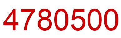Número 4780500 imagen rojo