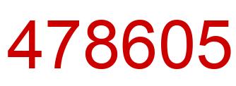 Number 478605 red image