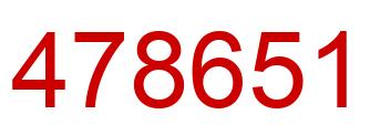 Number 478651 red image