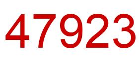 Number 47923 red image