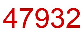 Number 47932 red image