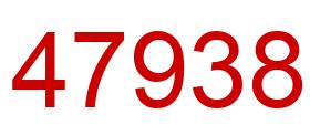 Number 47938 red image