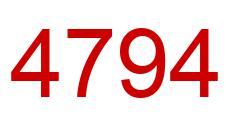 Number 4794 red image
