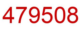 Número 479508 imagen rojo