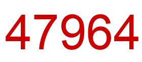 Number 47964 red image
