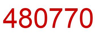 Number 480770 red image