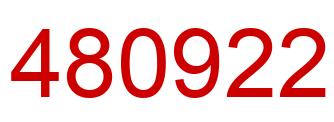 Number 480922 red image