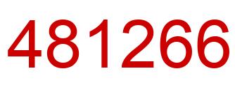 Number 481266 red image