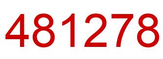 Number 481278 red image