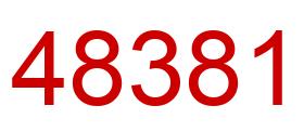 Number 48381 red image