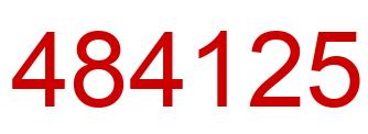 Number 484125 red image