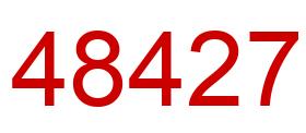 Number 48427 red image