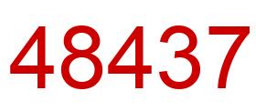 Number 48437 red image