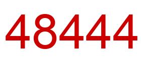 Number 48444 red image
