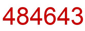 Number 484643 red image