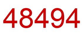 Number 48494 red image