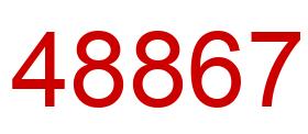 Number 48867 red image