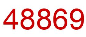Number 48869 red image