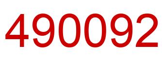 Número 490092 imagen rojo