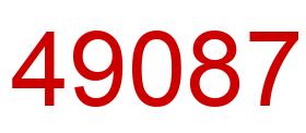 Number 49087 red image