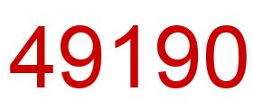 Number 49190 red image