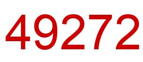 Number 49272 red image
