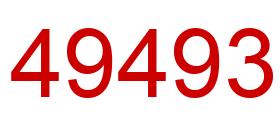 Number 49493 red image