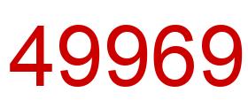 Number 49969 red image