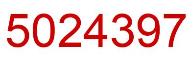 Número 5024397 imagen rojo