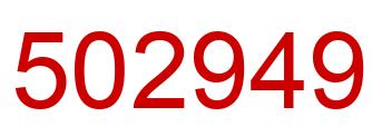 Number 502949 red image