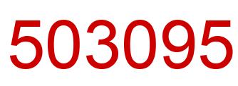 Number 503095 red image
