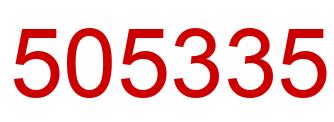 Number 505335 red image
