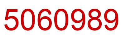 Number 5060989 red image