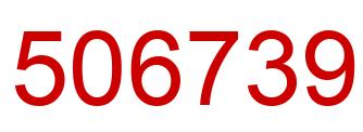 Number 506739 red image