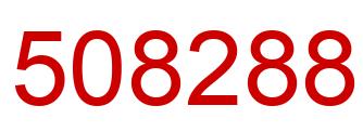 Number 508288 red image