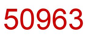Number 50963 red image
