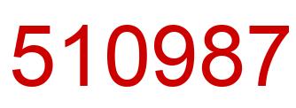 Number 510987 red image