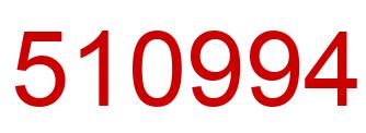 Number 510994 red image