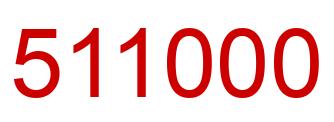 Number 511000 red image
