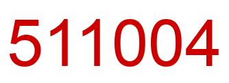 Number 511004 red image