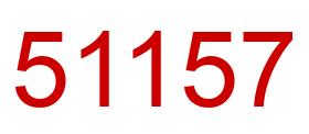 Number 51157 red image