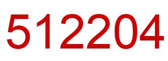 Number 512204 red image