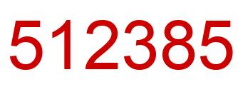 Number 512385 red image
