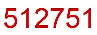 Number 512751 red image