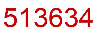 Number 513634 red image