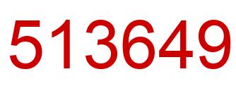 Número 513649 imagen rojo