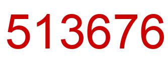 Número 513676 imagen rojo