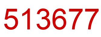 Número 513677 imagen rojo