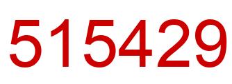 Number 515429 red image